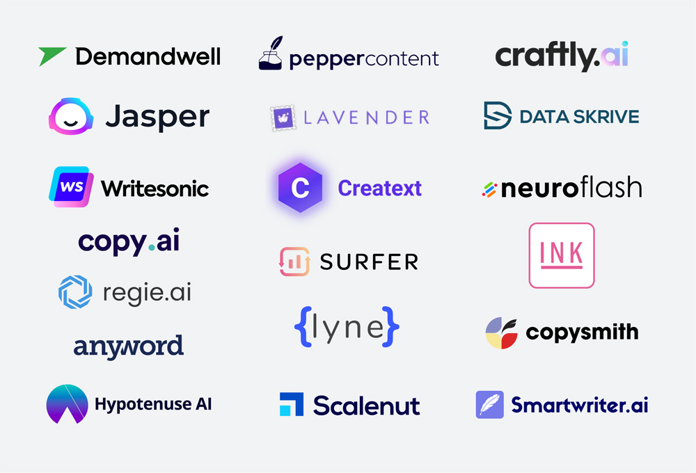 Grid of company logos