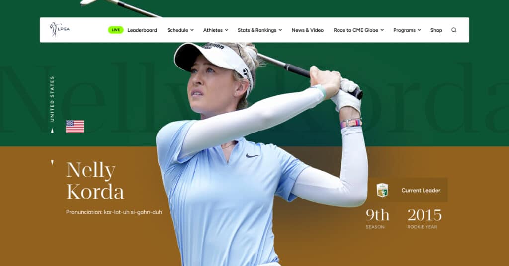 Nelly Korda hero shot